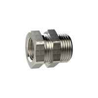 Riegler 136687.Bulkhead fitting, G 1 o., G 3/4 i., nickel-plated brass