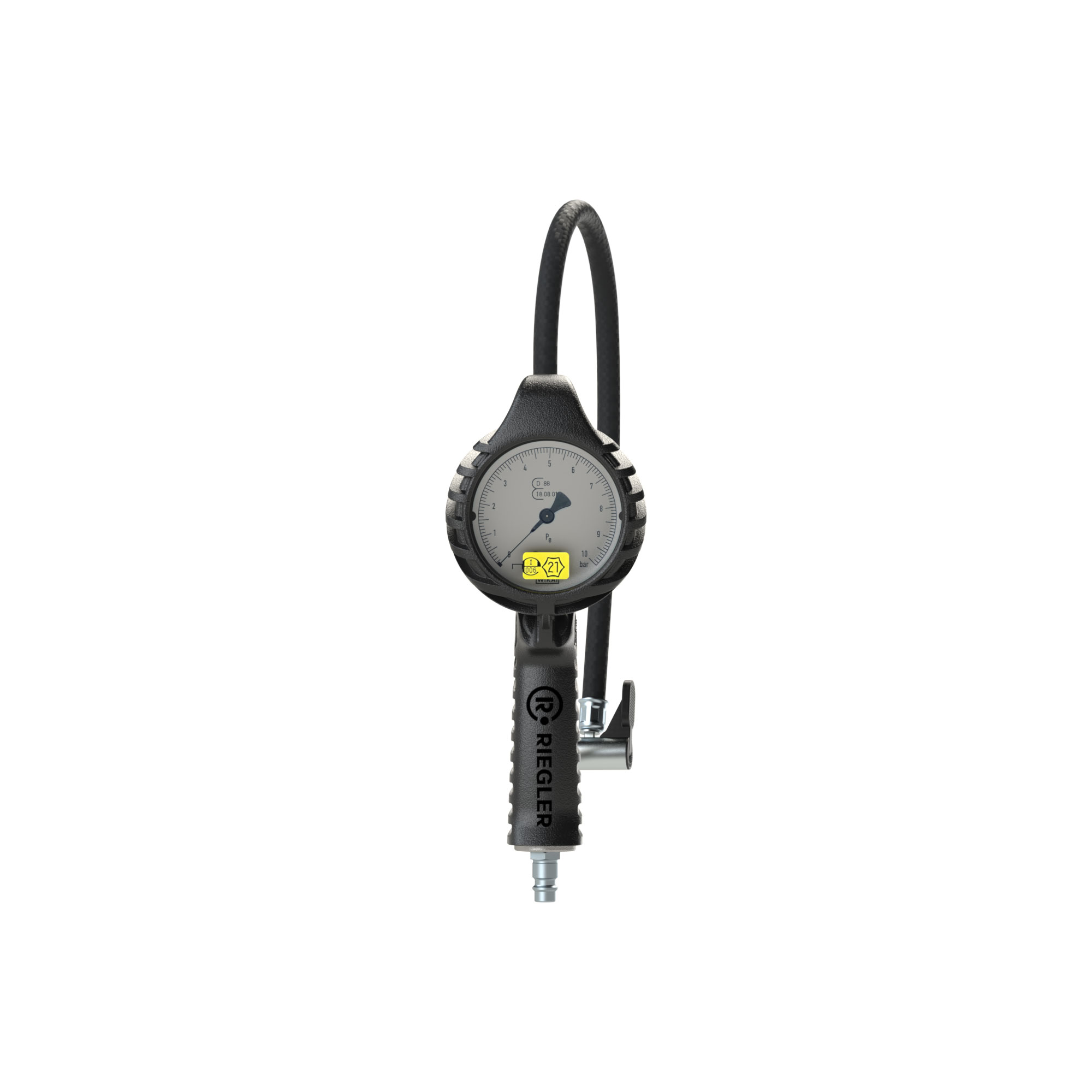 Stand.-Handreifenfüllmesser HS, Mano Ø 80 mm, geeicht, 0 - 12 bar - Riegler 136783