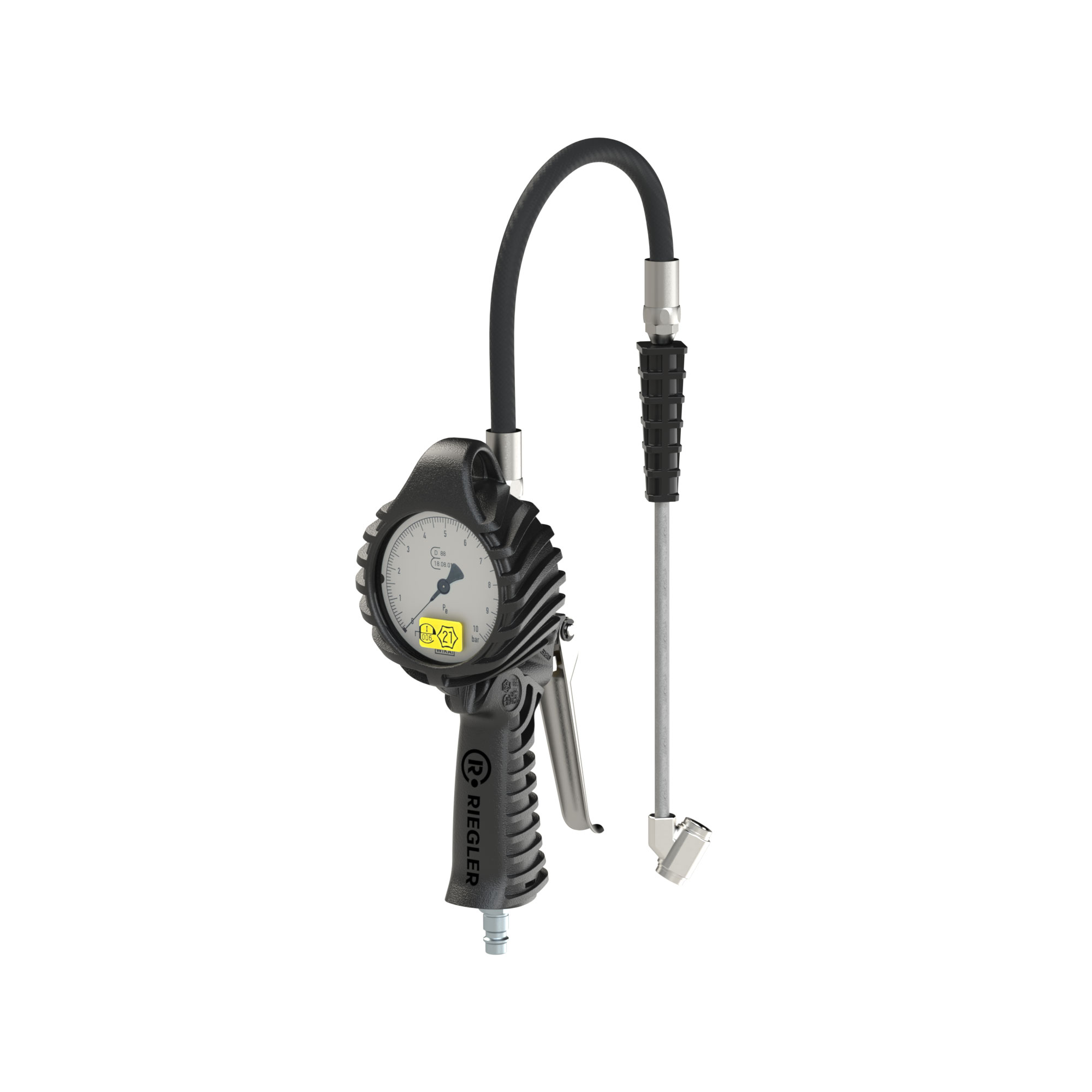 Stand.-Handreifenfüllmesser TS, Mano Ø 80 mm, geeicht, 0 - 12 bar - Riegler 136786