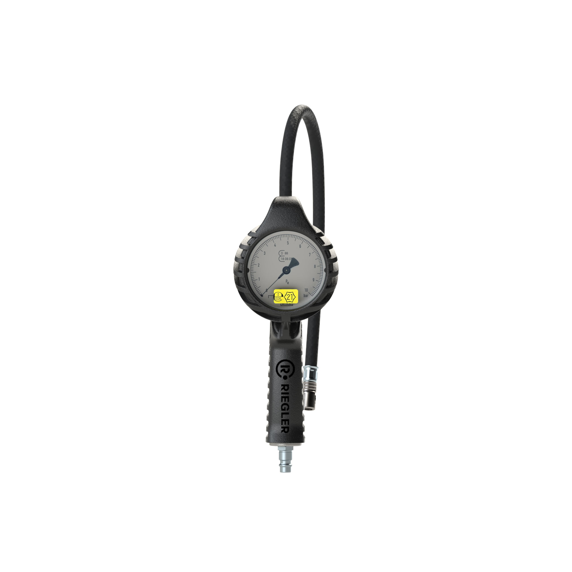 Stand.-Handreifenfüllmesser MS, Mano Ø 80 mm, geeicht, 0 - 12 bar - Riegler 136799