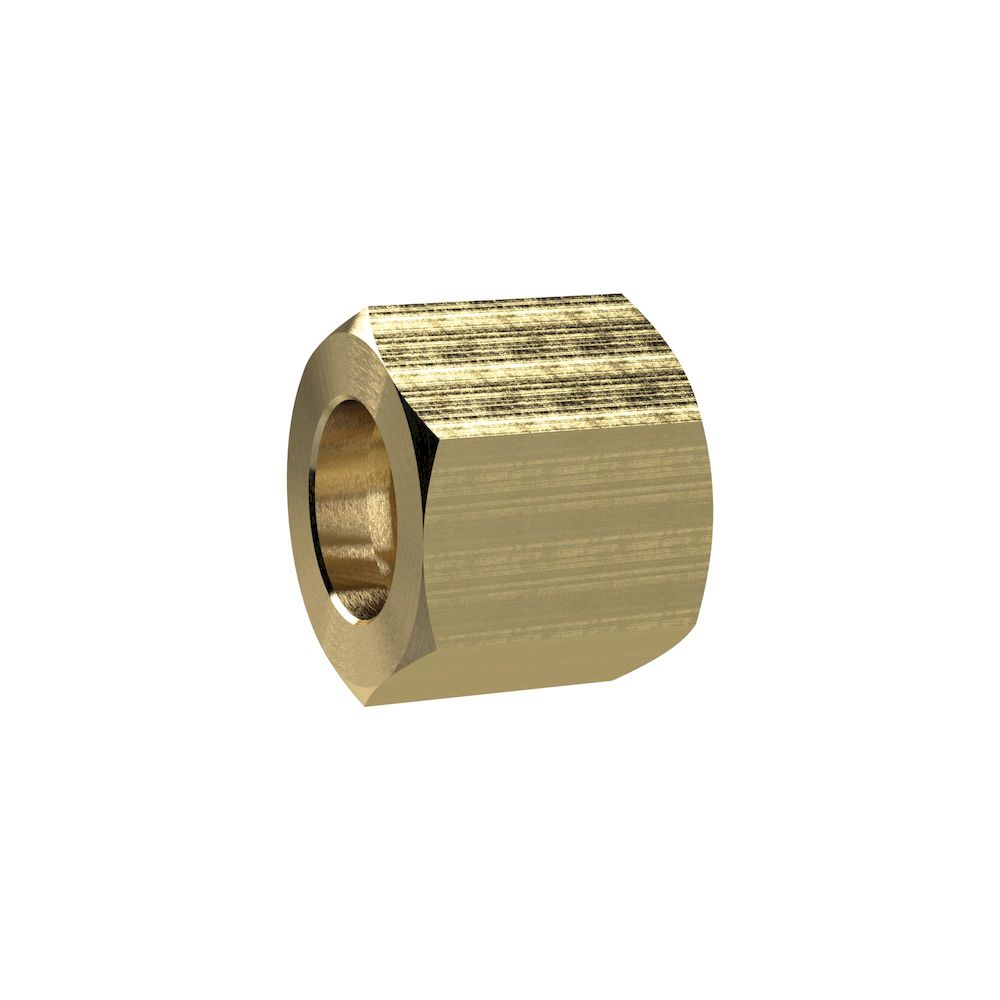 Riegler 137530.Hexagonal coupling nut, G 1/2, for sleeve size I.D. 13, Brass
