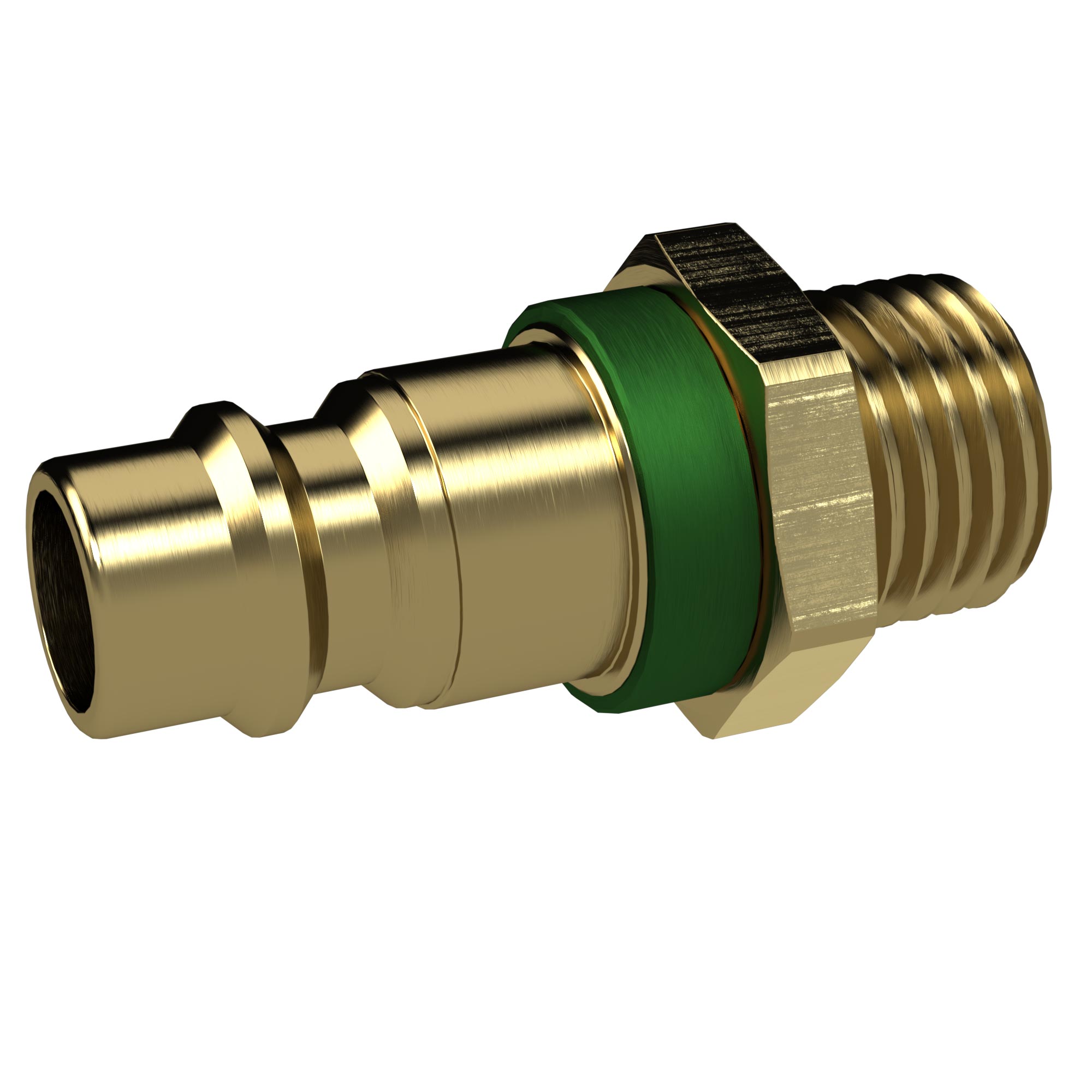 Captive nipple I.D. 7.8, bright brass - Riegler K2556