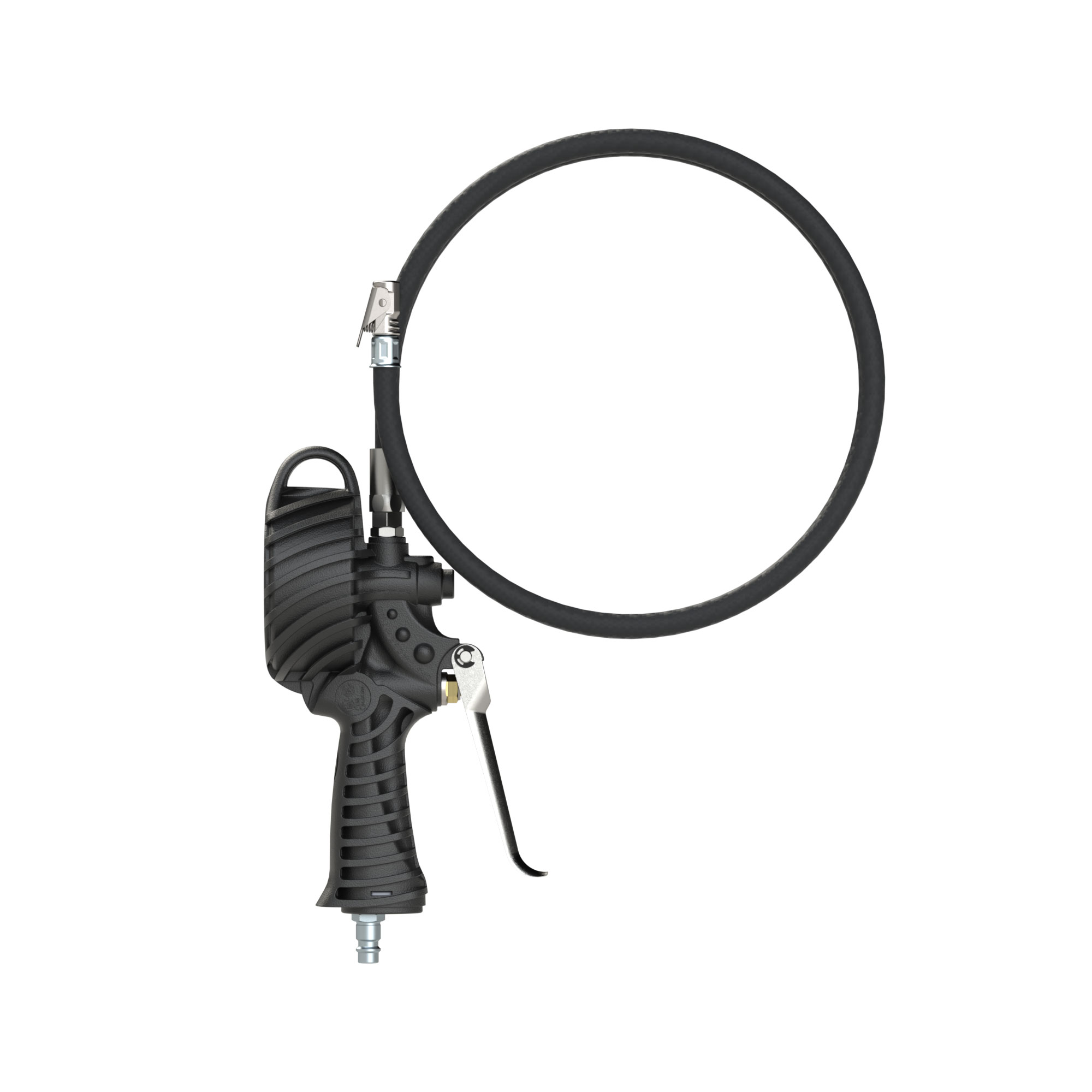 Stand. manual tyre gauge, quick connector, Ø80, calibr., 0-12bar - Riegler 137585