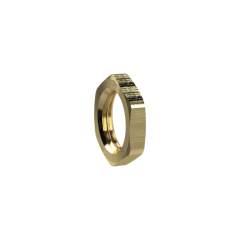 Riegler 111308.Hexagonal counter nut, M10x1, AF 14, Brass