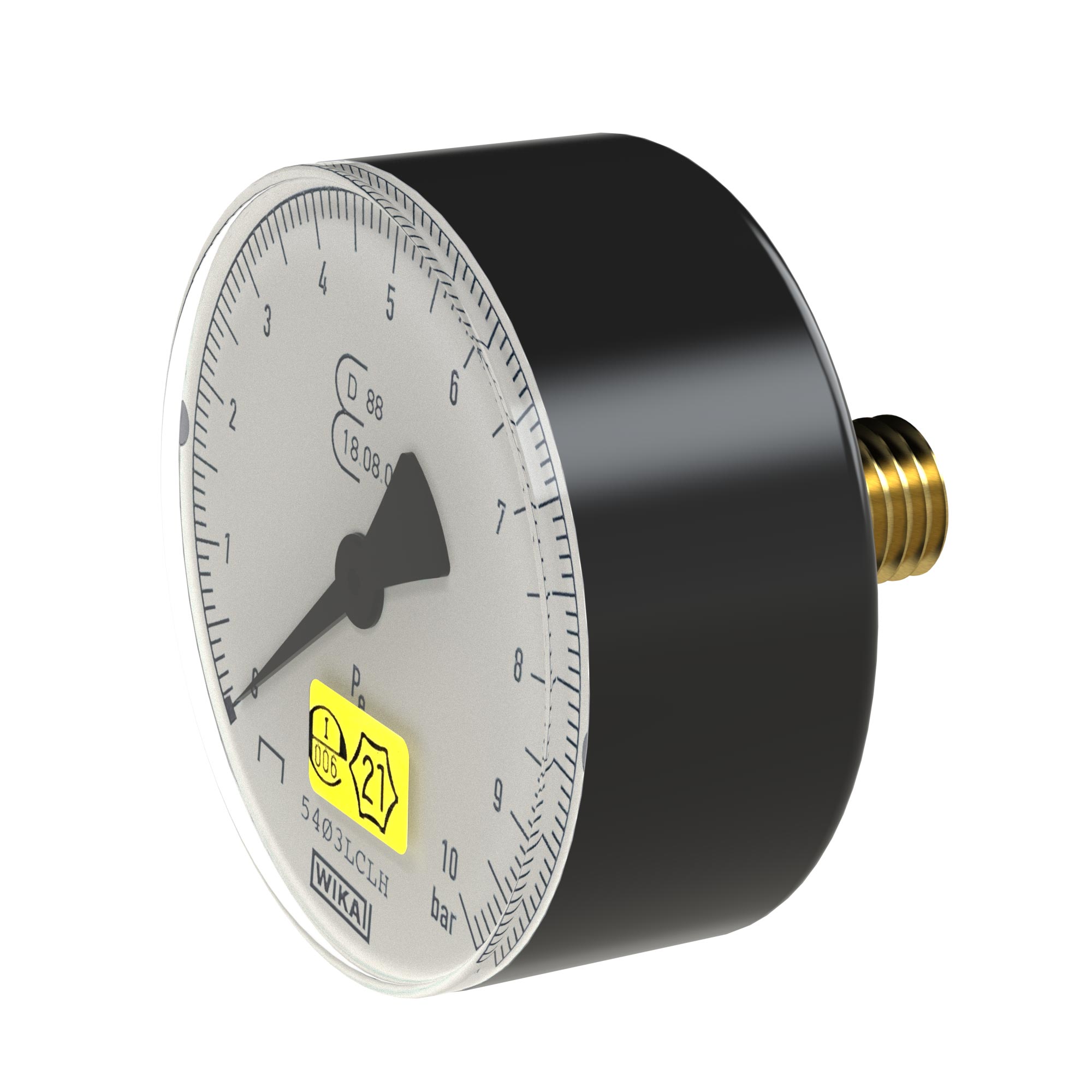 Manometer Ø 80 mm, eichbar, G 1/4, Anschluss hinten - Riegler 137699