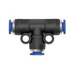 Riegler 148881. T-Steckverbindung »Blaue Serie« mini, red., Schlauch-Außen-Ø 6/4