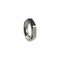 Riegler 136693.Hexagonal counter nut, G 1 1/4, AF 50, nickel-plated brass