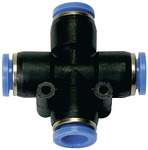 Riegler 109862.Push-in X-connector »Blue Series«, for hose exterior Ø 6 mm