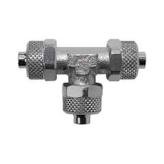 Riegler 115417. T-Verbinder »value line«, für Schlauch 10/8, Messing vernickelt