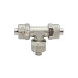 Riegler 110609.T-connection, for hose 12/10 mm, AF 17, nickel-plated brass