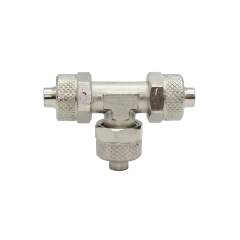 Riegler 110604.T-connection, for hose 4/2 mm, AF 9, nickel-plated brass