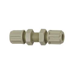 Riegler 110895.Straight bulkhead connector, M18x1.5, for hose 9/12 mm, AF 24, PP