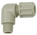 Riegler 110869.Angled screw-in fitting, G 1/4 o., for hose 6/8 mm, PP