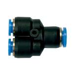 Riegler 109860.Push-in Y-connector »Blue Series« reducing, hose ext. Ø 1x12/2x10