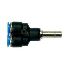 Riegler 109901. Y-Steckverbindung, Stecknippel »Blaue Serie«, Schl./Stecker-Ø 10