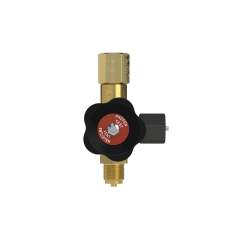 Riegler 143402.Press.gauge double block.valve, taps-rotatable sleeve G1/2,brass