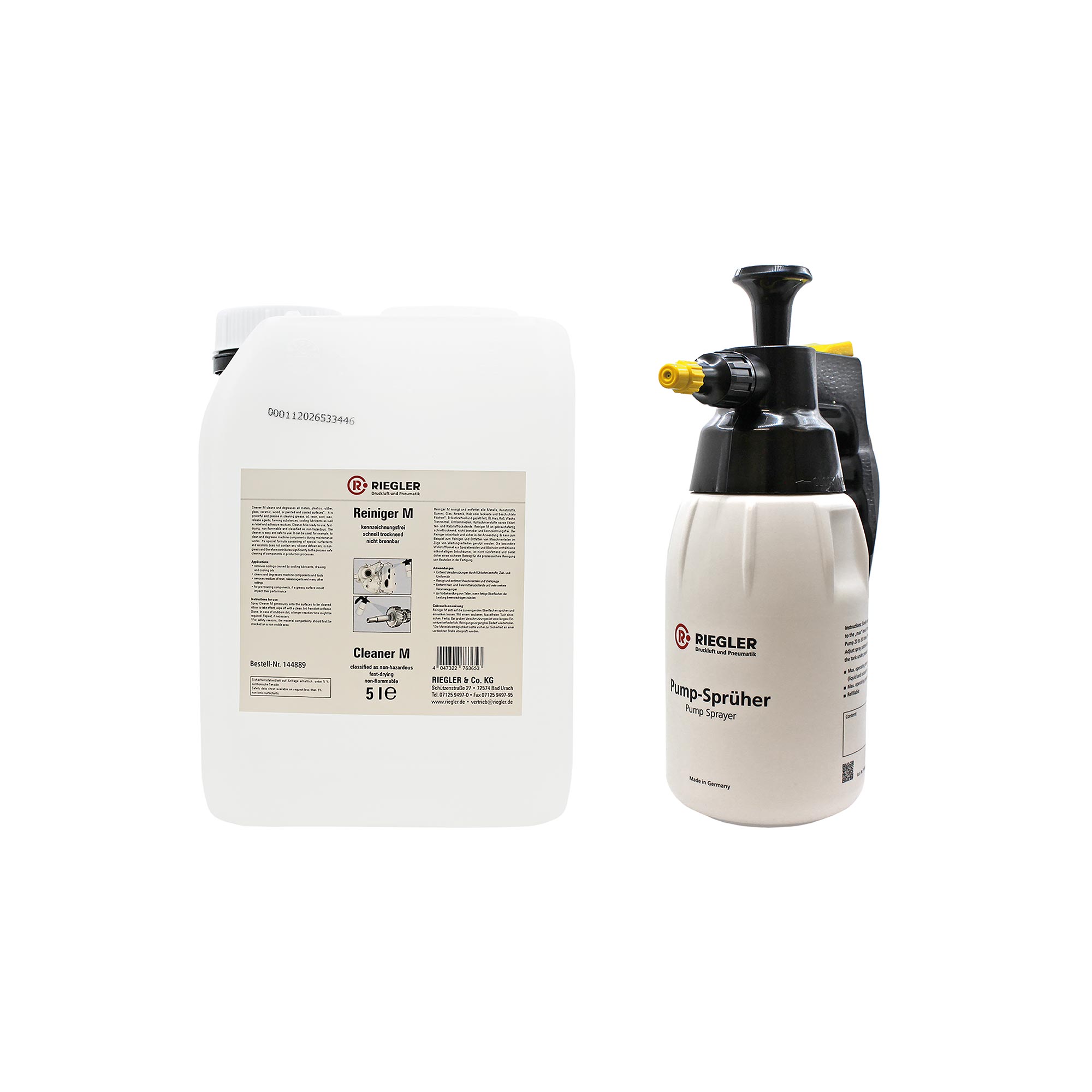 Reiniger M, Set, mit Pump-Sprüher, 5 L - Riegler 145387