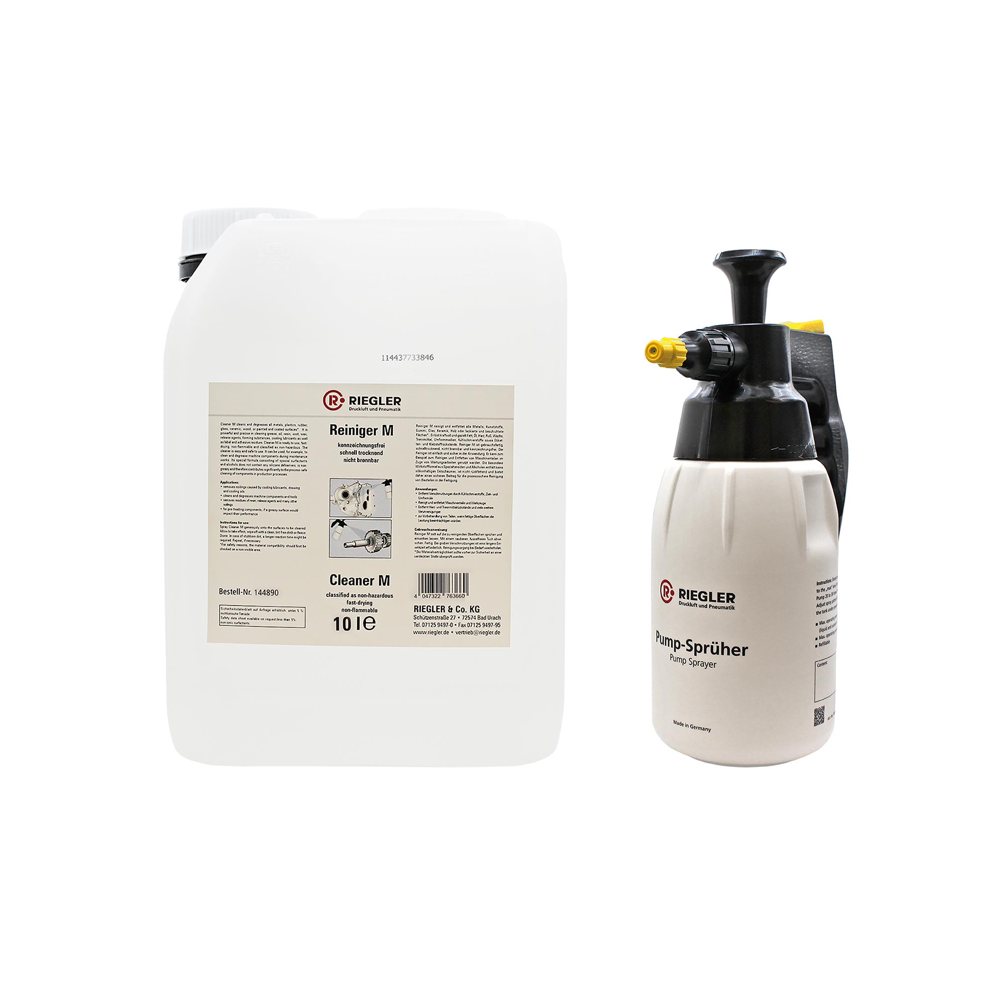 Reiniger M, Set, mit Pump-Sprüher, 10 L - Riegler 145388