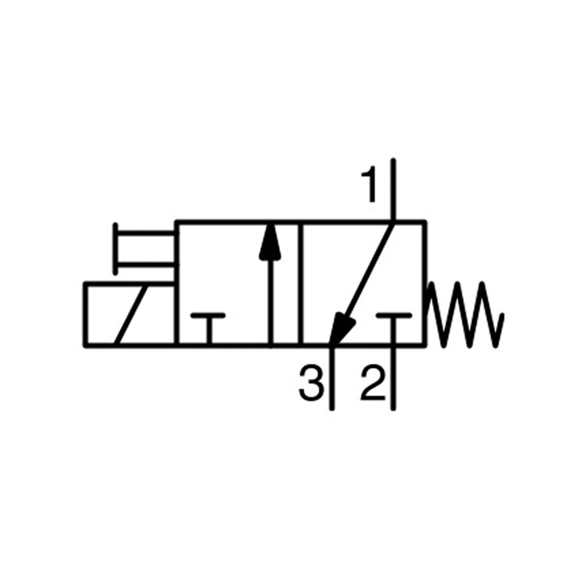 3/2-Wege-MV, MS, NC, direktg, 24V DC, FPM, G 1/8, PN 0-15bar - Riegler 145429