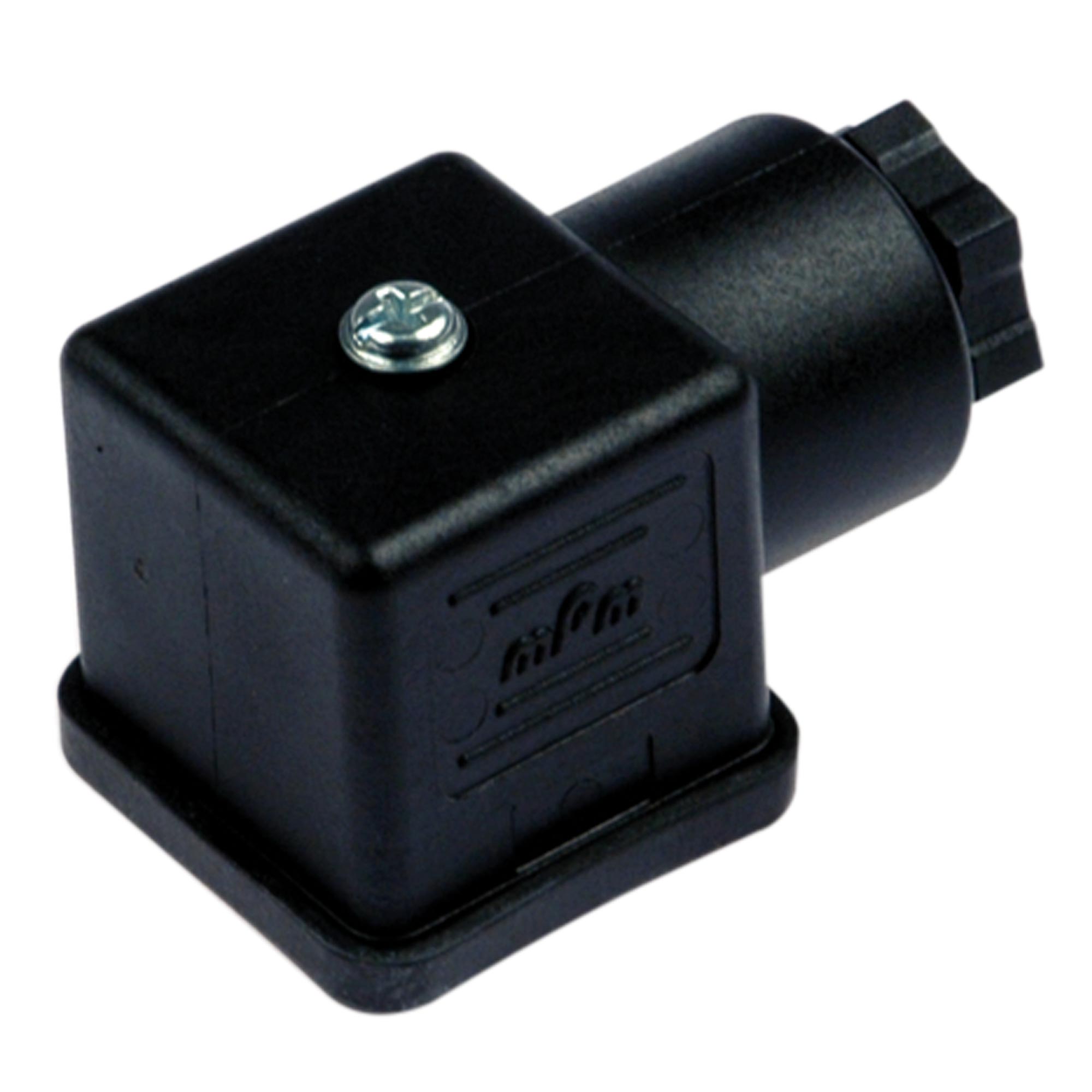 Gerätestecker mit LED, 230 V, 30 mm, Bauform A - Riegler 145493