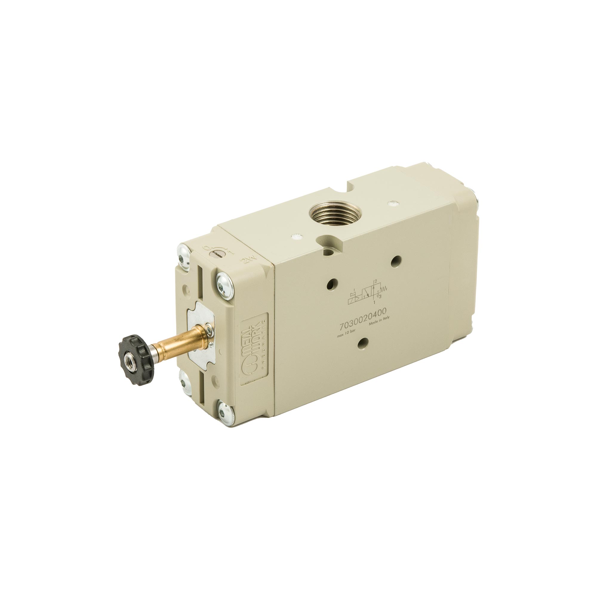 3/2-way valve, electropneumatic, monostable, G 1/2, NO - Riegler 145694