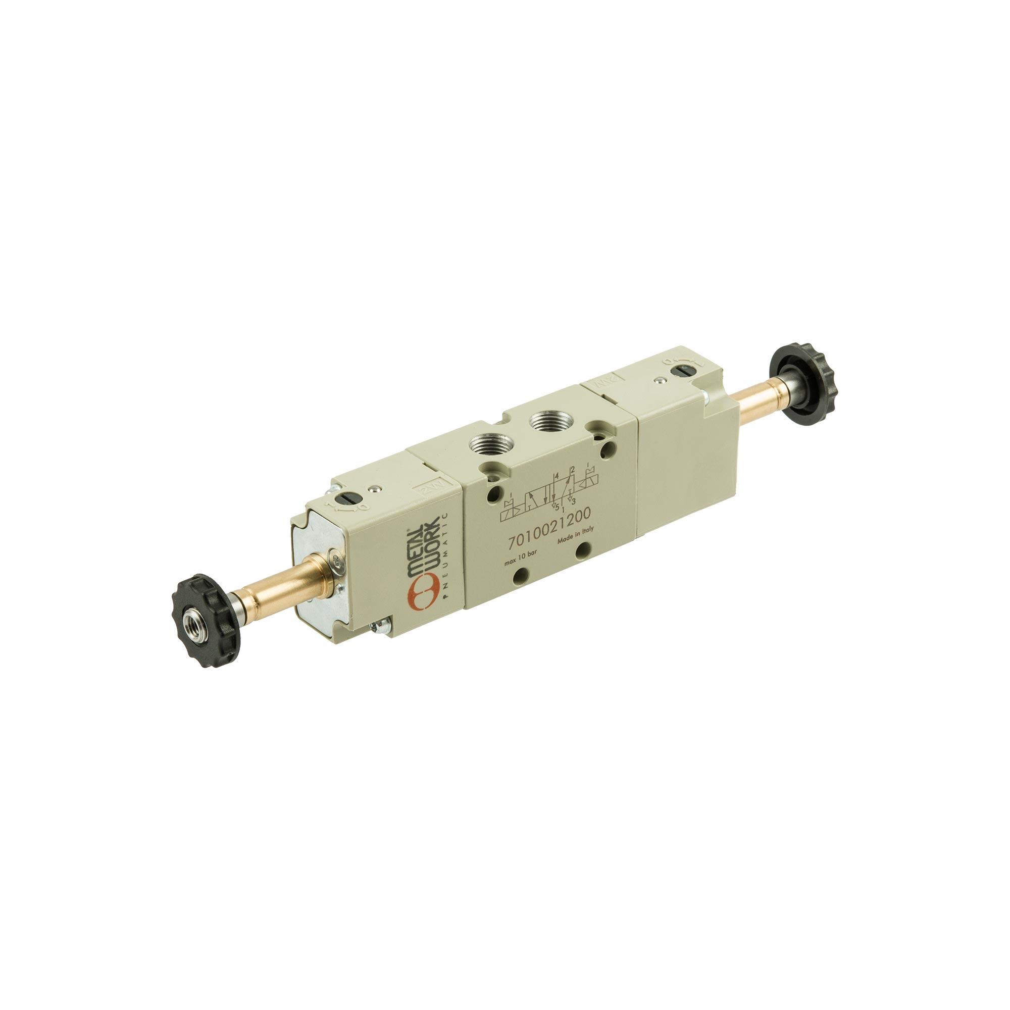 5/2-way valve, electropn., ext. control air, bistable, G 1/8 - Riegler 147125