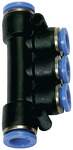 Riegler 109867.T multi-distributor, Plug connector »Blue Series« hose Ø 2x8/3x4