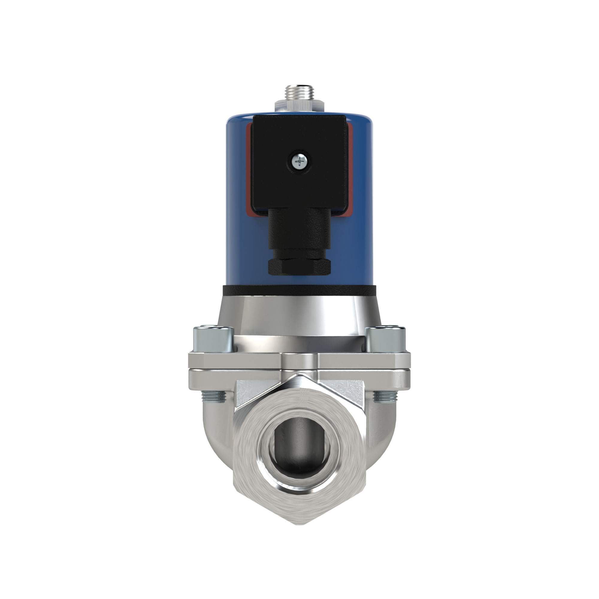 2/2 solenoid valve, NC, St.steel, G3/4, NBR, comb.opera., 24V DC - Riegler 146078