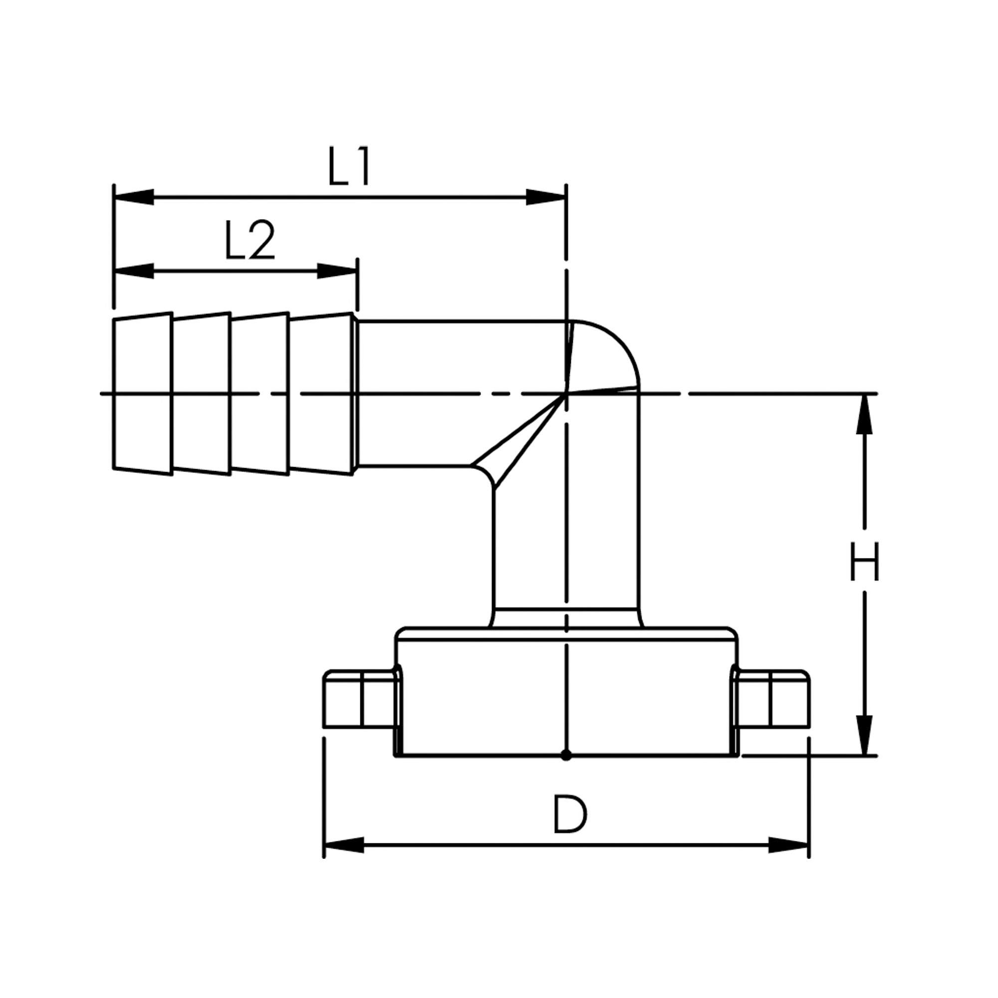 2/3 Elbow tube fitting, G 1/2 x 10, swivel nut, taper seat, Brass - Riegler 146210