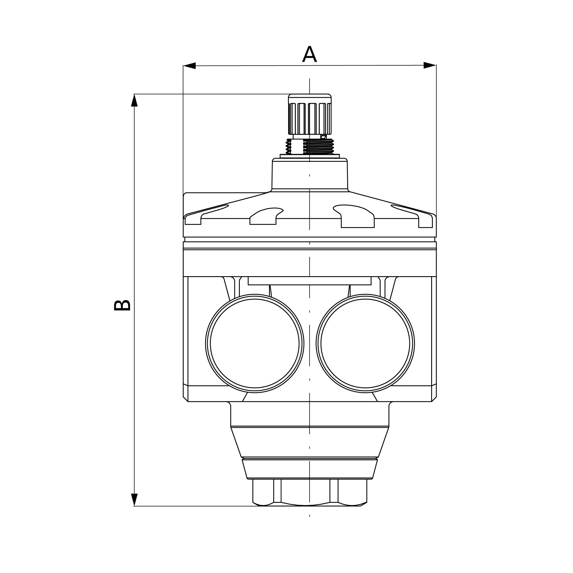 Large pressure regulator, 2 pressure gauges, G 2, 0.5 - 15 bar - Riegler 146278