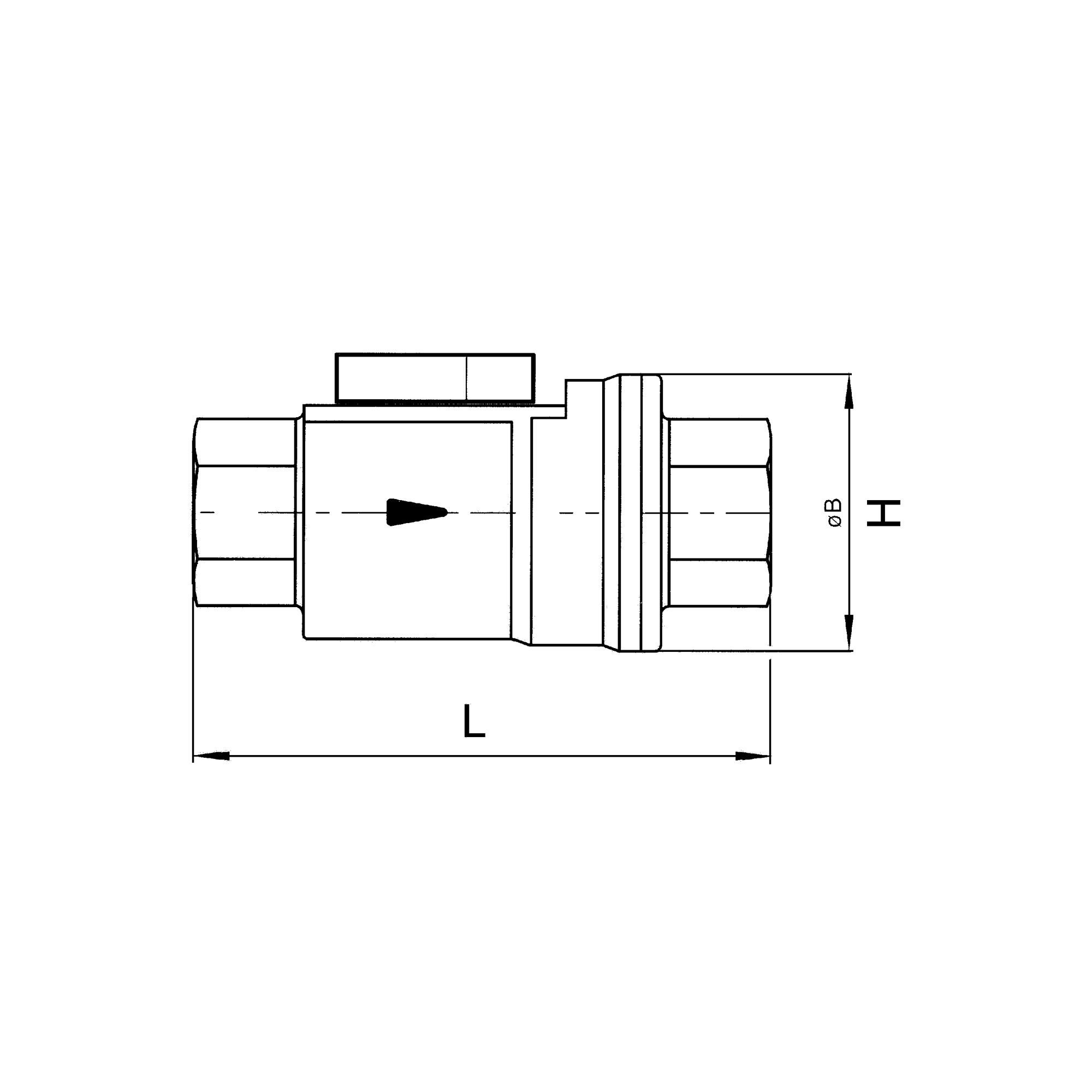 Coaxial valve pneumat. actuated, double-acting, NBR, Rp 2 - Riegler 146447