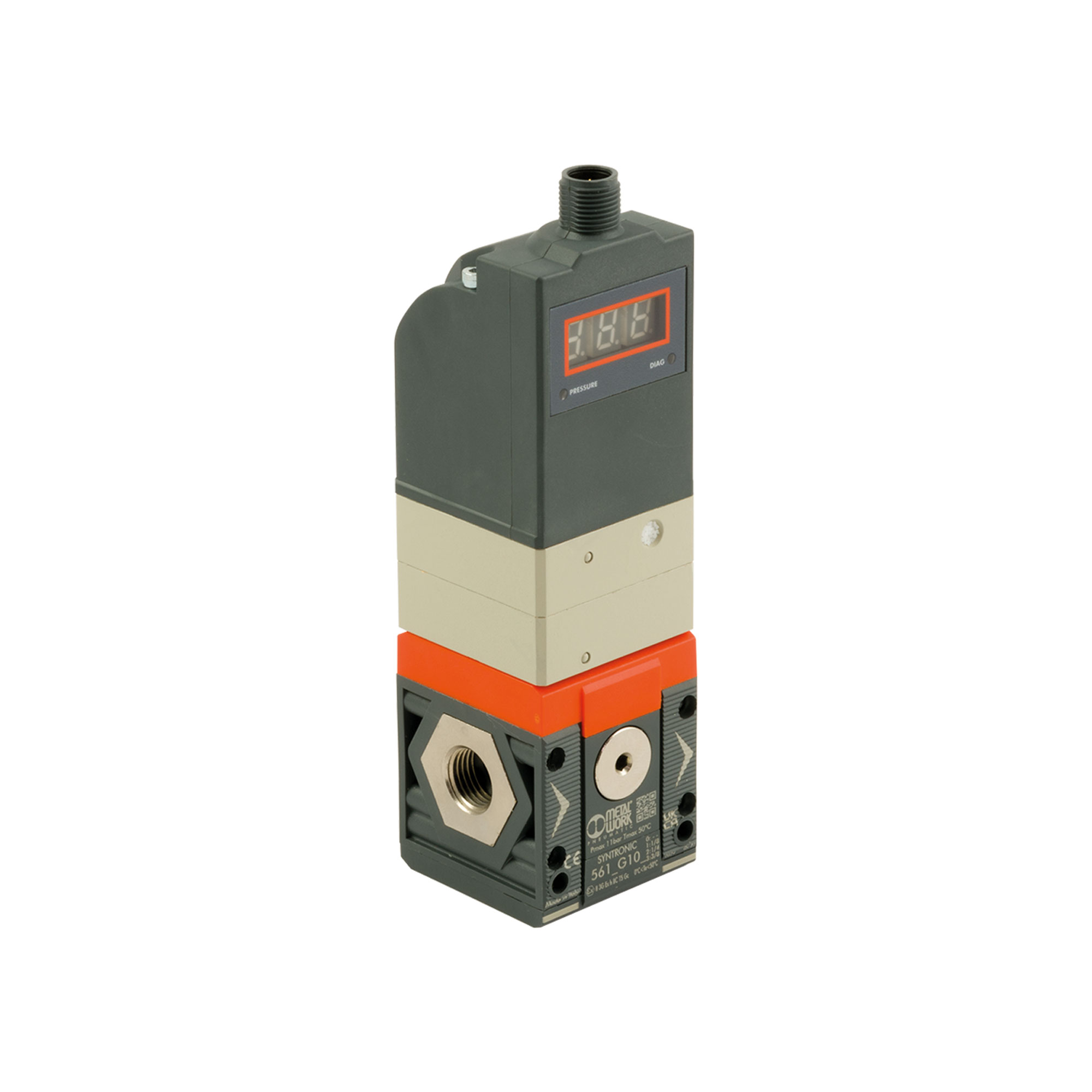 Prop. prec. regulator »SYNTRONIC«, size 1, G1/8, display, 0…10 V - Riegler 146646