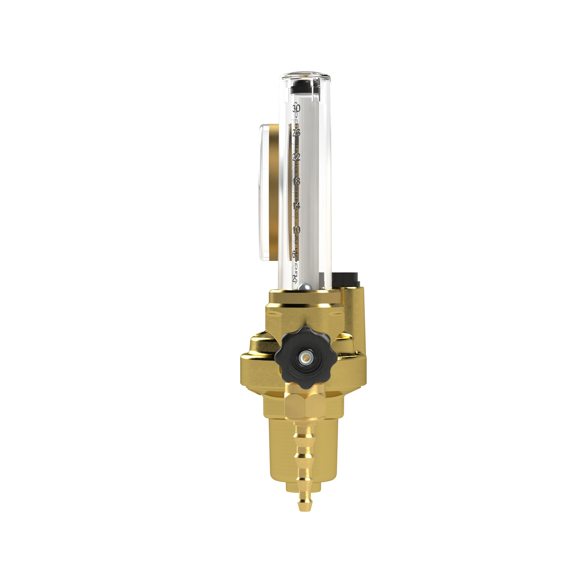 Cylinder pressure regulator 200bar CO2/argon Flowmeter 0-30 l/min - Riegler 146766