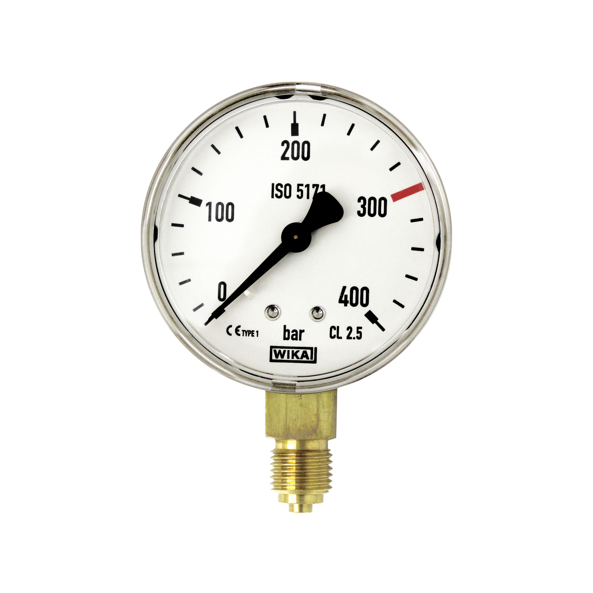 Content pressure gauge for Cylinder pressure reg., O2, 0-400bar - Riegler 146824