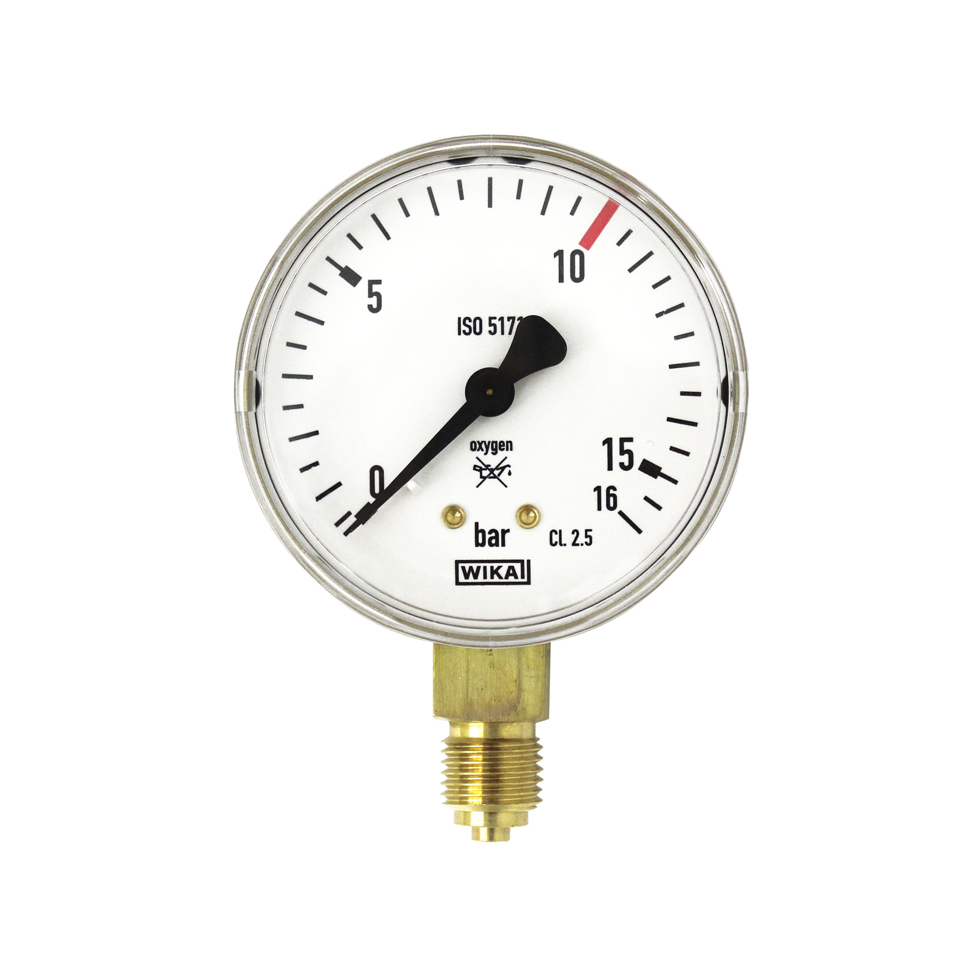 Working pressure gauge for Cylinder pressure regul., O2, 0-16 bar - Riegler 146827