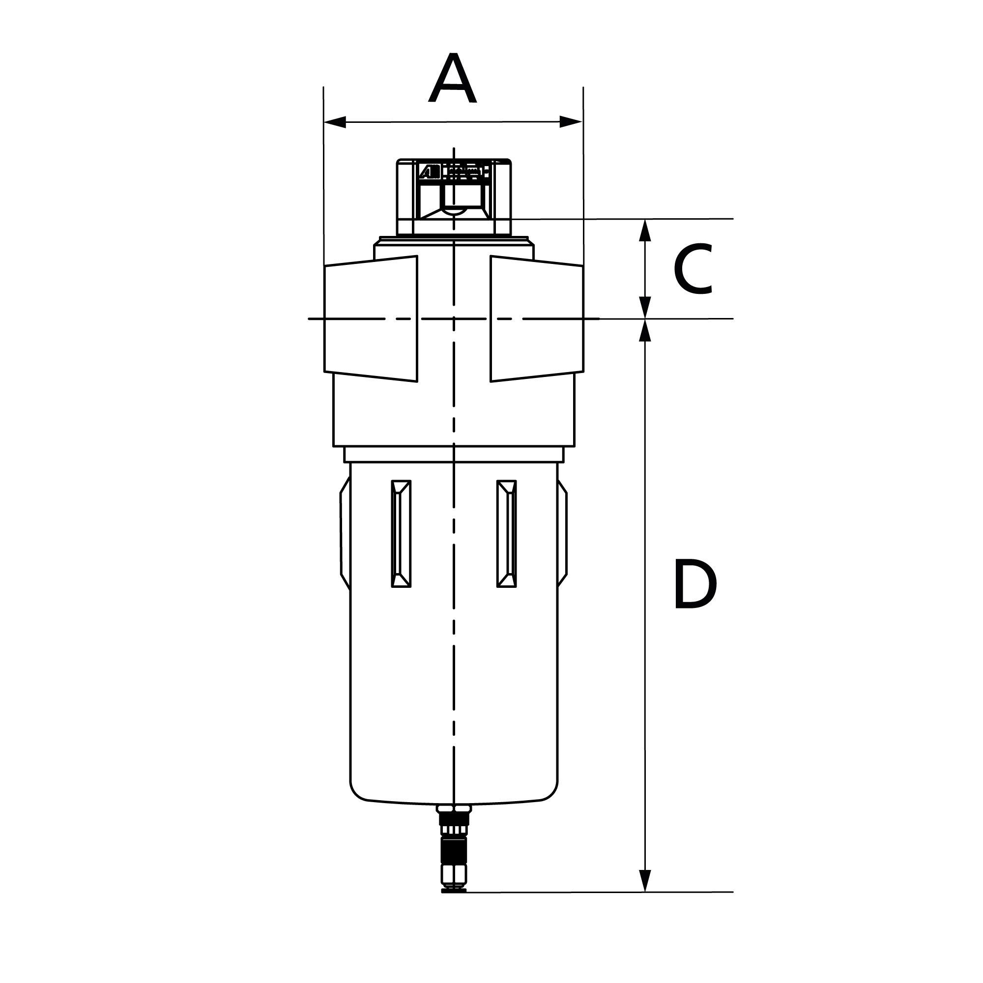 Microfilter with differential pressure gauge, 0.01 µm, G 1/2 - Riegler 146941