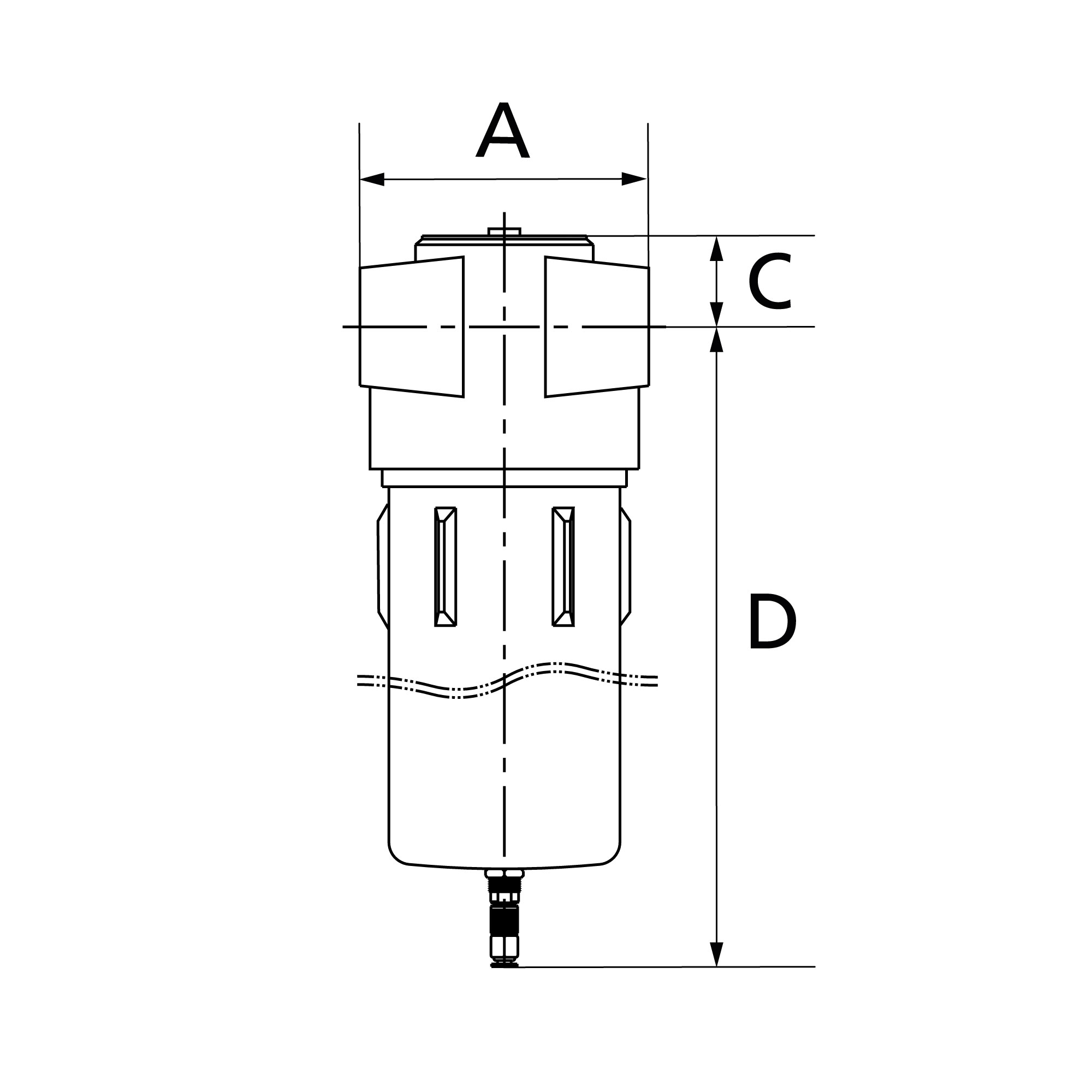 Mikrofilter ohne Differenzdruckmanometer, 0,01 µm, G 3/4 - Riegler 146949