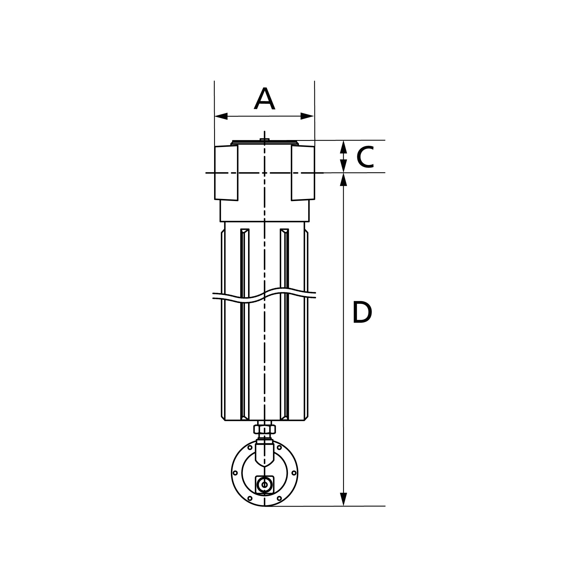 Pre-filter without differential pressure gauge, 1 µm, G 2 - Riegler 146938