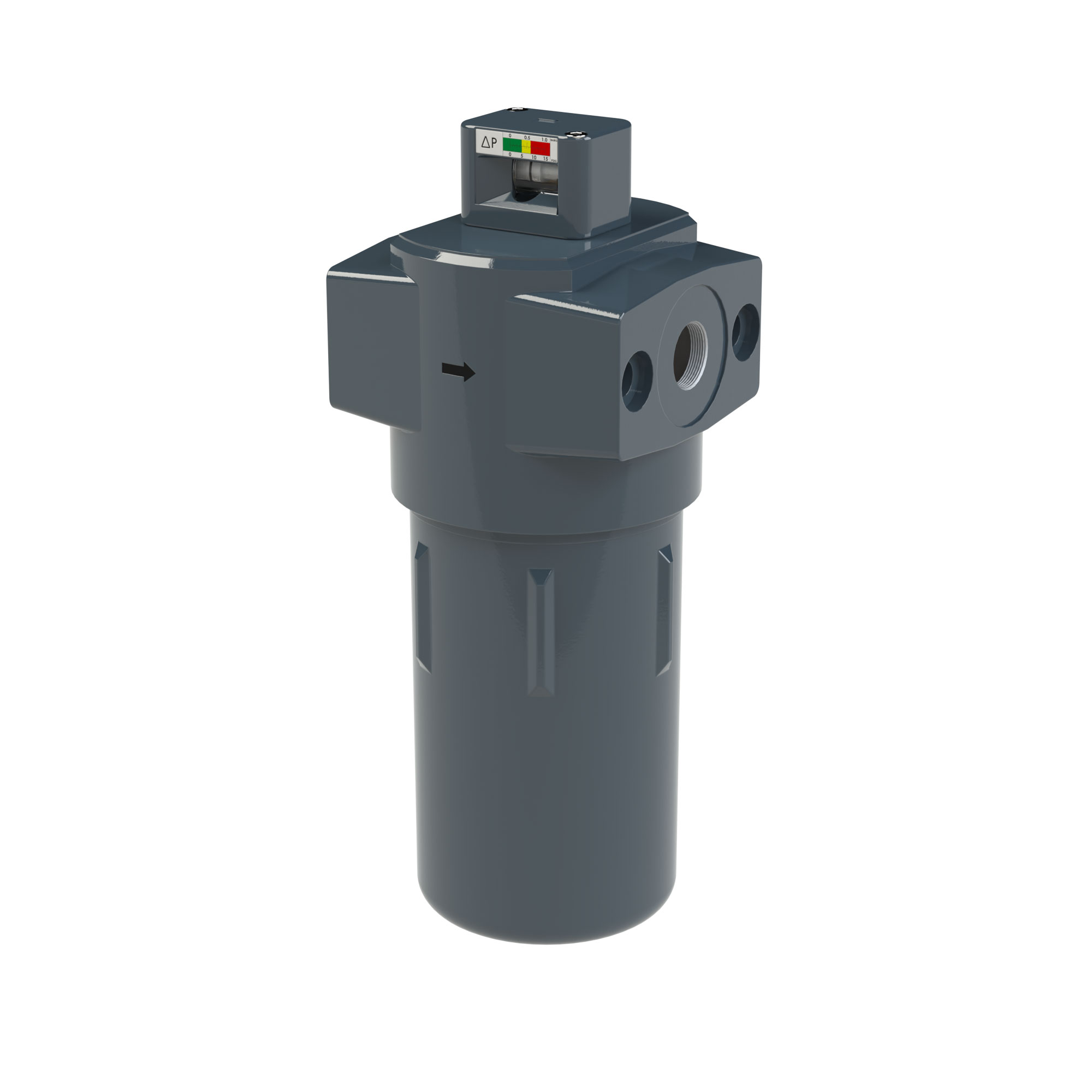 Aktivkohlefilter m. Differenzdruckmanometer, 0,003 mg/m³, G 3/8 - Riegler 146954