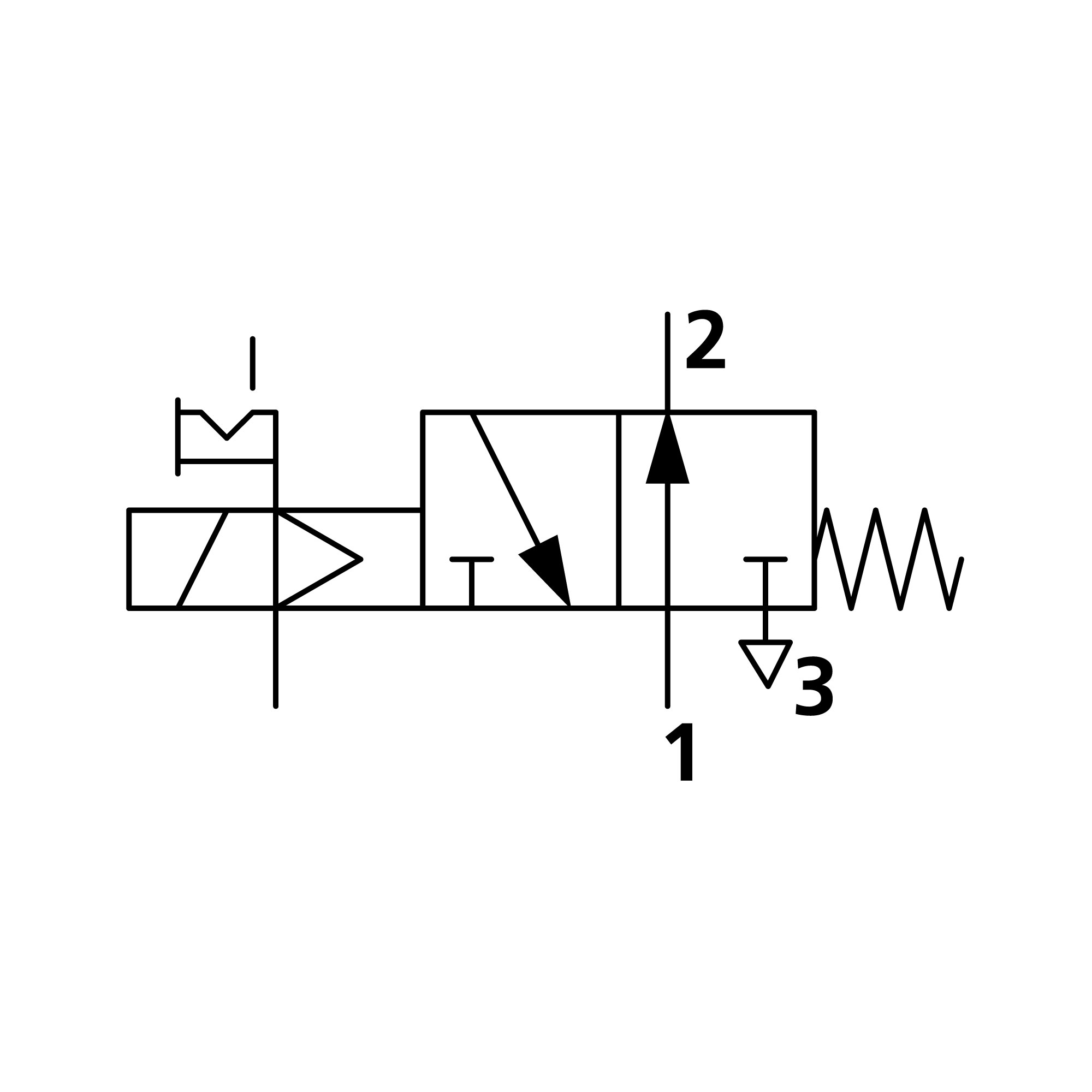 3/2-Wegeventil, elpn., ext. Steuerl., mono., G 3/8, NO, 24 V AC - Riegler 147221