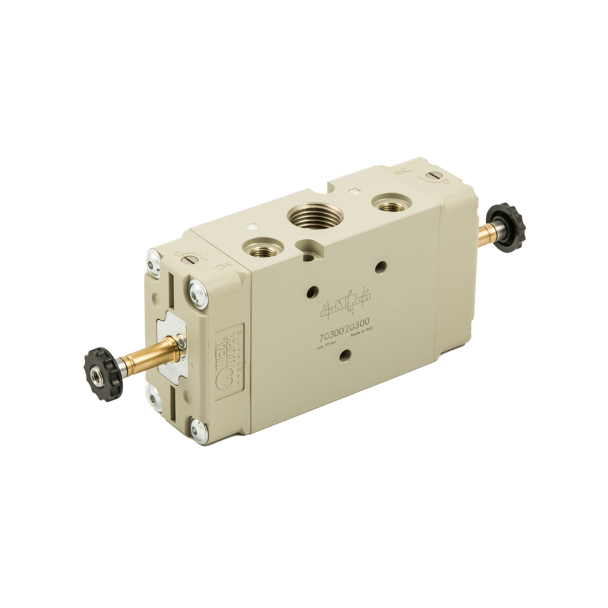 3/2-Wegeventil, elektropn., ext. Steuerluft, bistabil, G 1/2 - Riegler 147120