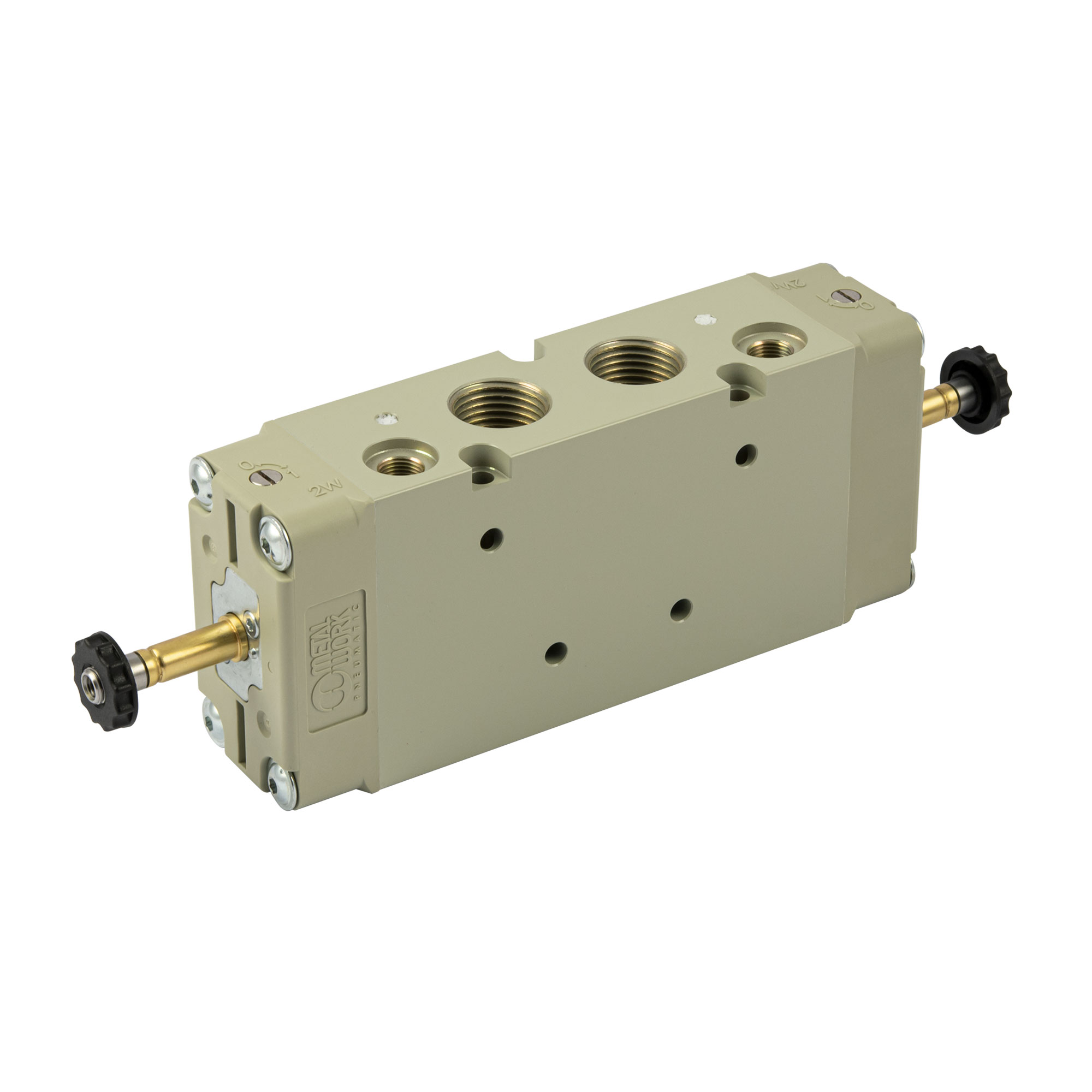 5/2-way valve, electropn., ext. control air, bistable, G 1/2 - Riegler 147128