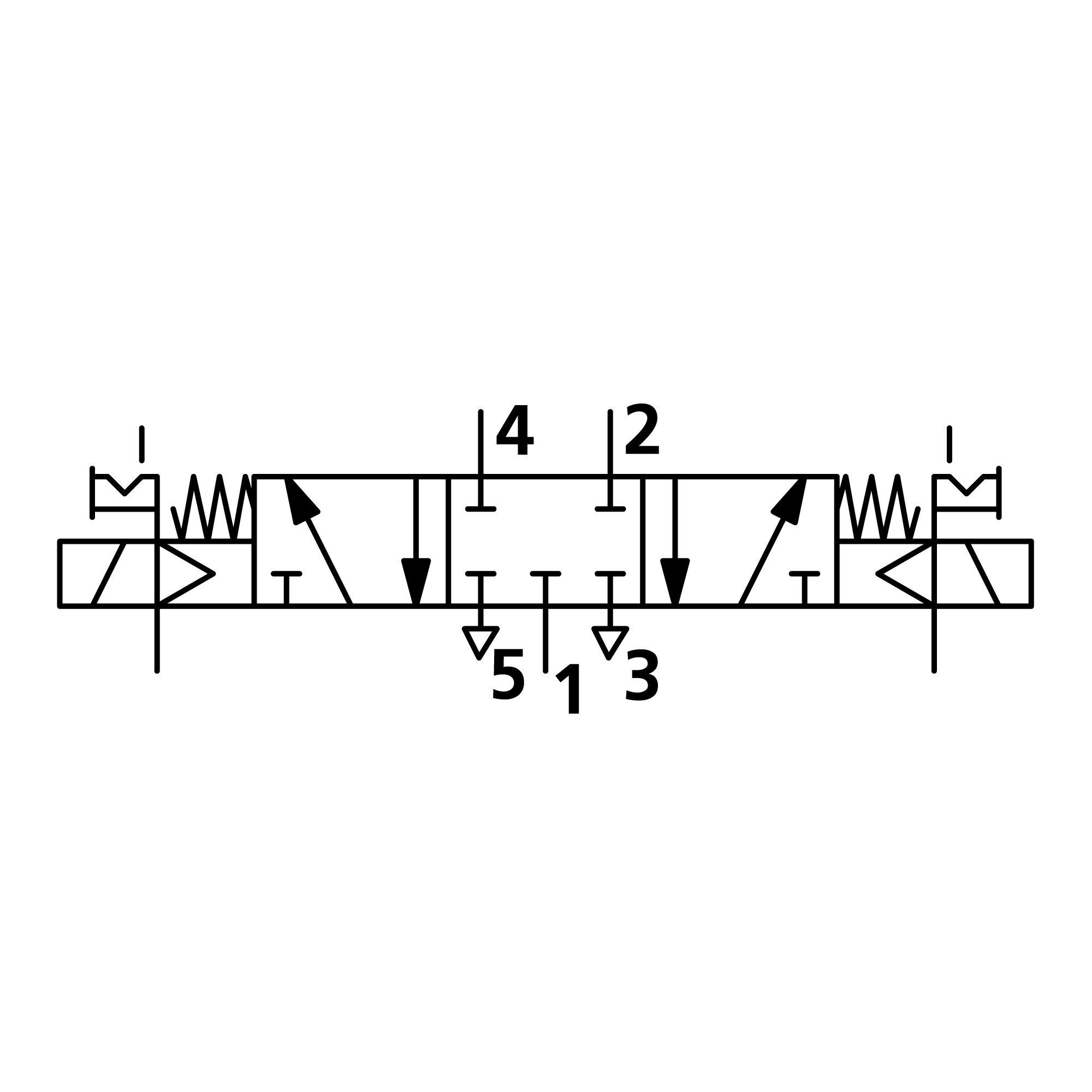 5/3-way valve, elpn, ext. ctrl. air, m-pos. closed, G 3/8, 12 VDC - Riegler 147313