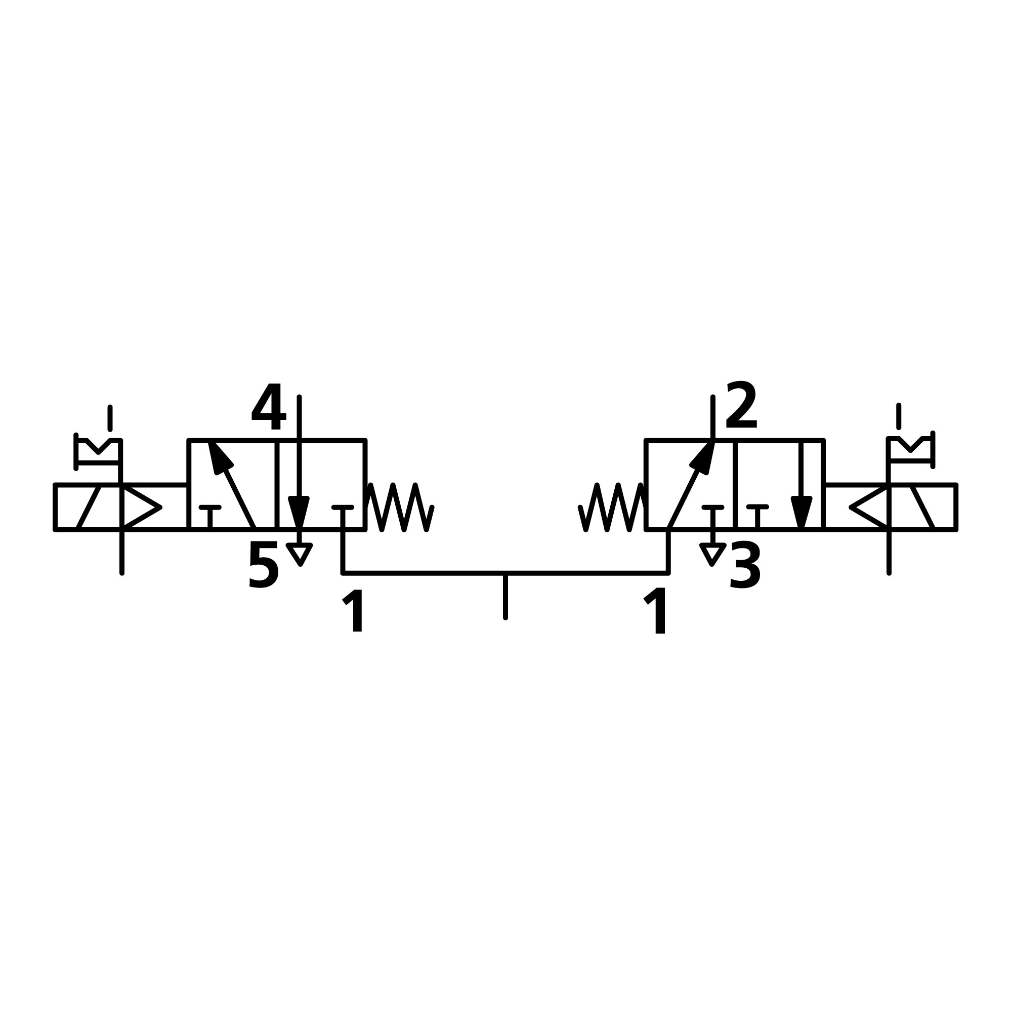 2x3/2-way valve, electropn., ext. ctrl.air, mono., G 1/8, NC-NO - Riegler 147151