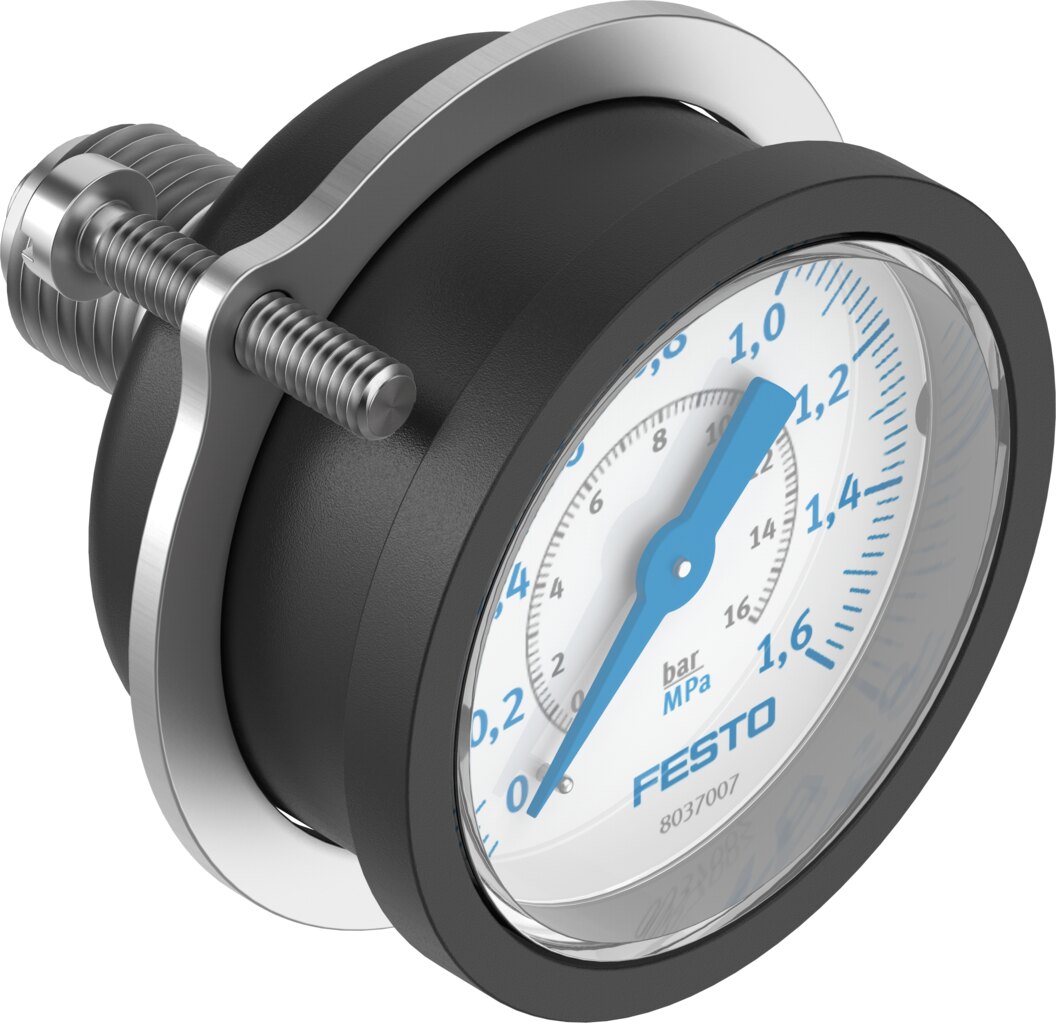 Flanged pressure gauge PAGN-P-40-1.6M-G14 - Festo 8037007