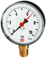 Riegler 101960.Standard pressure gauge, radial bottom, G 1/2, 0 - 60 bar, Ø 80