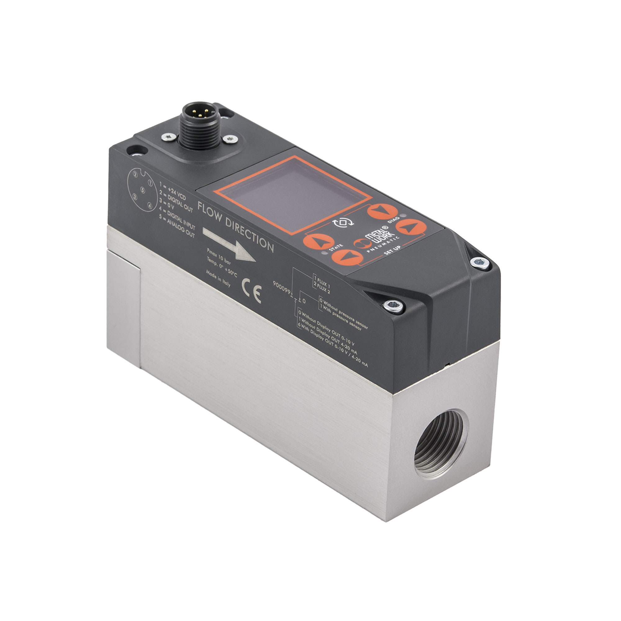 Flowmeter »FLUX«, size 1, display/pressure sensor - Riegler 148199