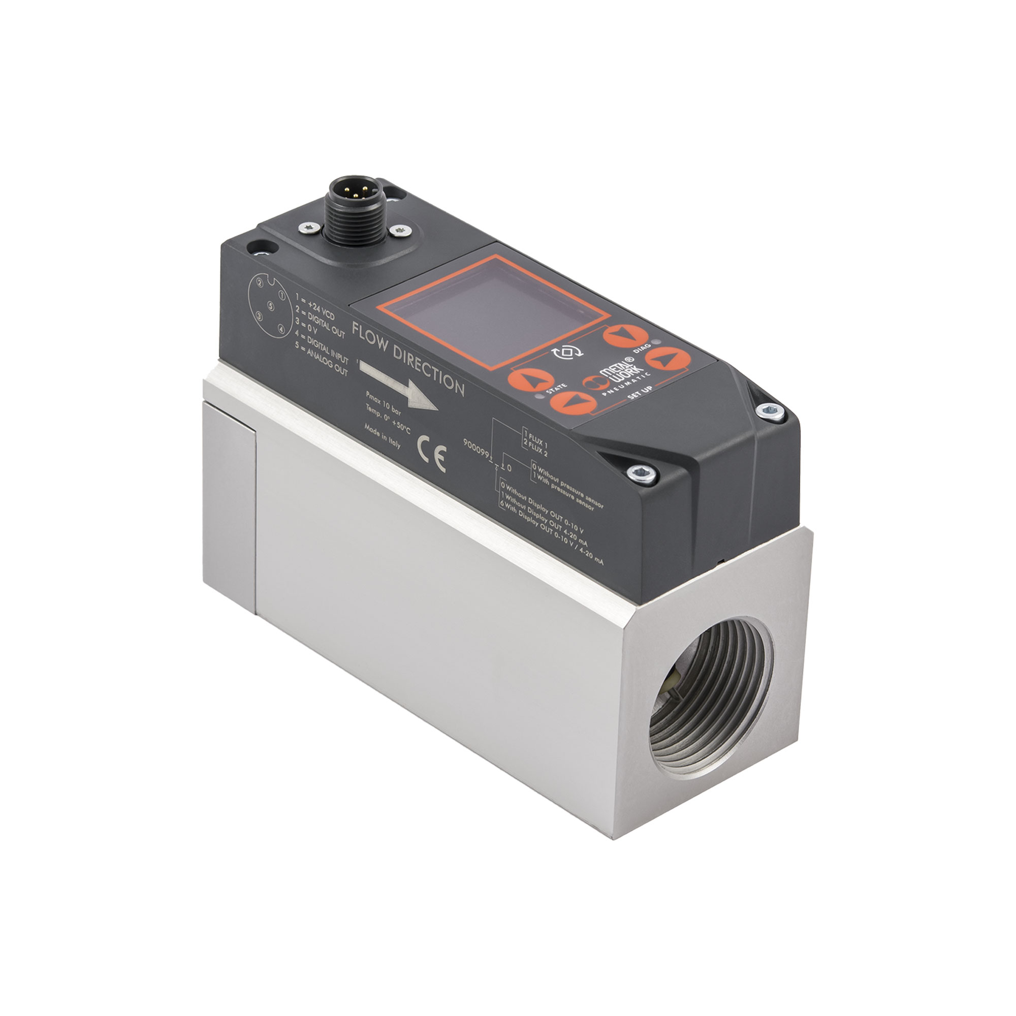 Durchflussmesser »FLUX«, BG 2, Display/Drucksensor/WiFi - Riegler 148206