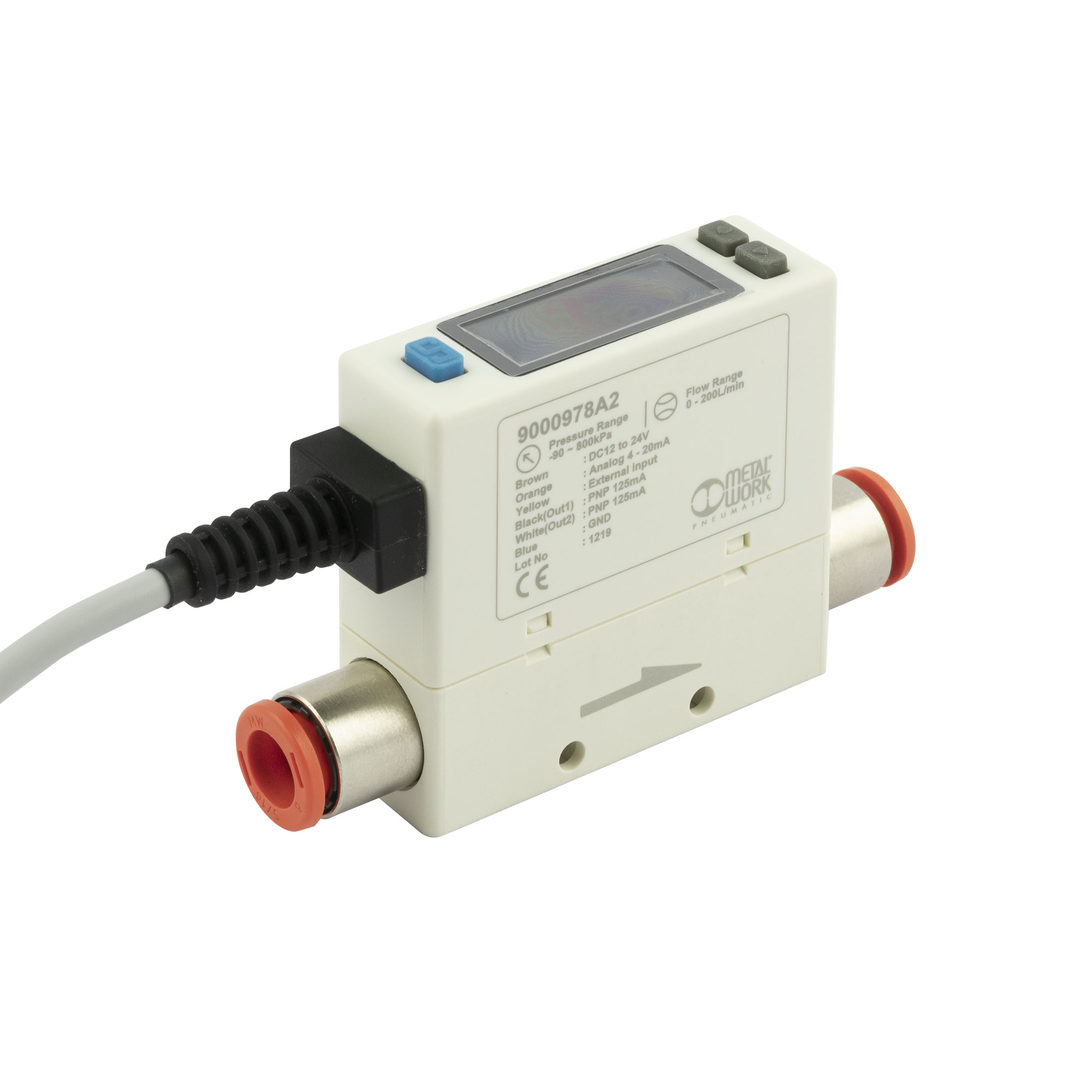 Durchflussmesser »FLUX 0«, 0 … 200 Nl/min, Ø 8 mm, 1 … 5 V - Riegler 148230