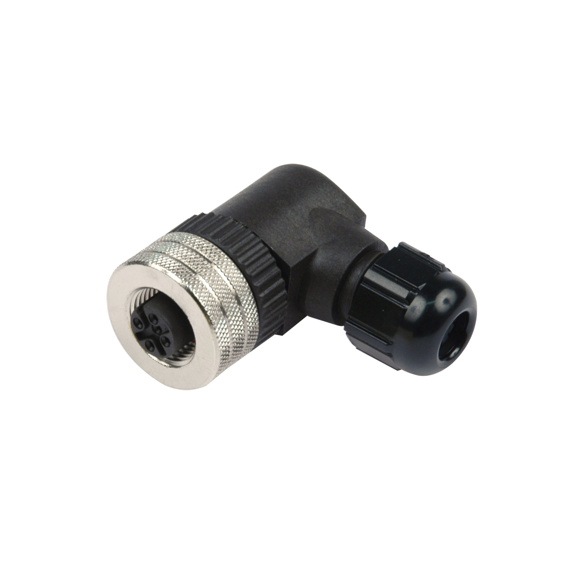 90°-Winkelsteckdose M12 x 1 mm, 5-polig - Riegler 148239
